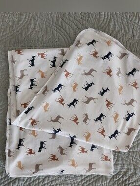 Modern Baby Deer Print Baby Swaddle Soft Blanket